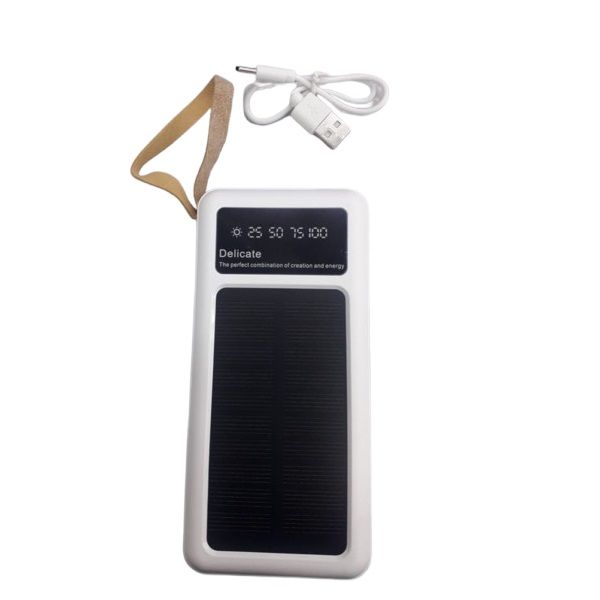 20 000Mah Solar Powered Powerbank White