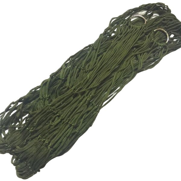 Heavy-Duty Mesh Camping Hammock -Breathable Nylon Rope Hammock for Outdoor