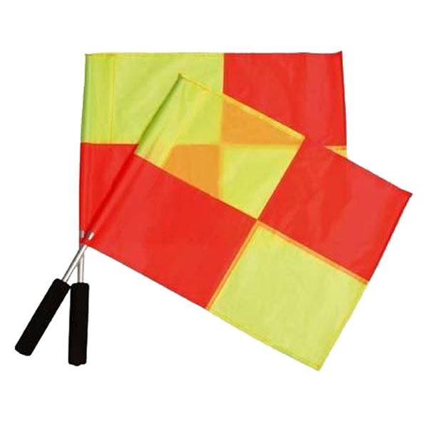 Linesman Flags - Referee Checkered Hand Flag - 2 Piece Set