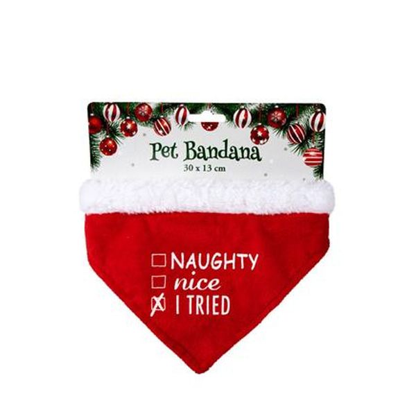 Xmas Pet Dress Up Bandana (1 Individual Bandana)