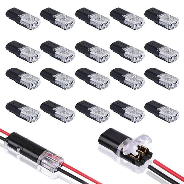20PCS Double-Wire Plug-in Connector with Locking Buckle,Pluggable Connector