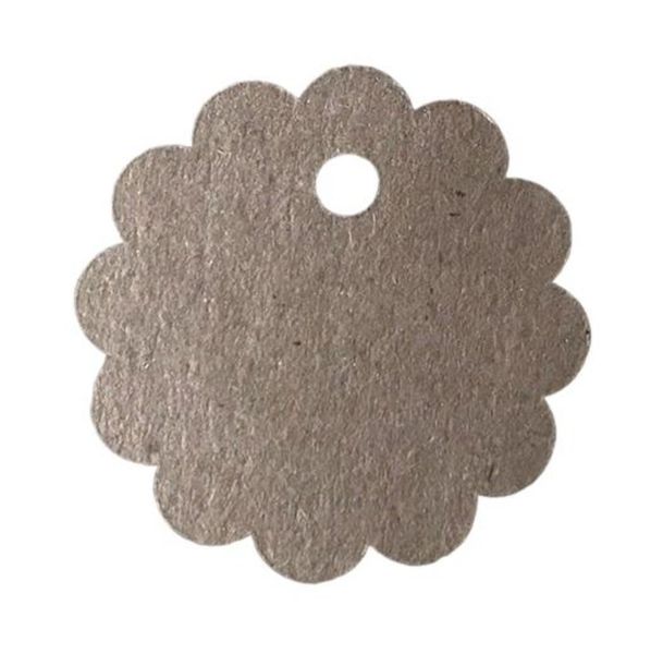 Kraft Tags / Labels with Hole (Scallop Design)