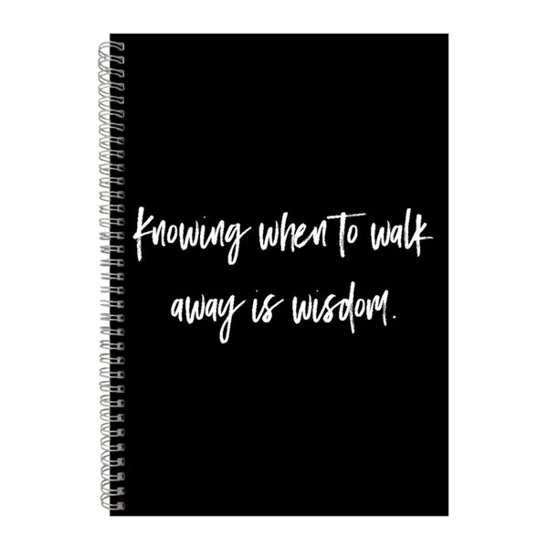 Wisdom A4 Notebook Spiral Lined Motivational Saying Graphic Notepad Gift186
