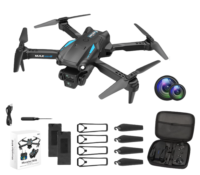 Drone with Camera with 2 Batteries, One-Click Take Off/Land Carrying Case