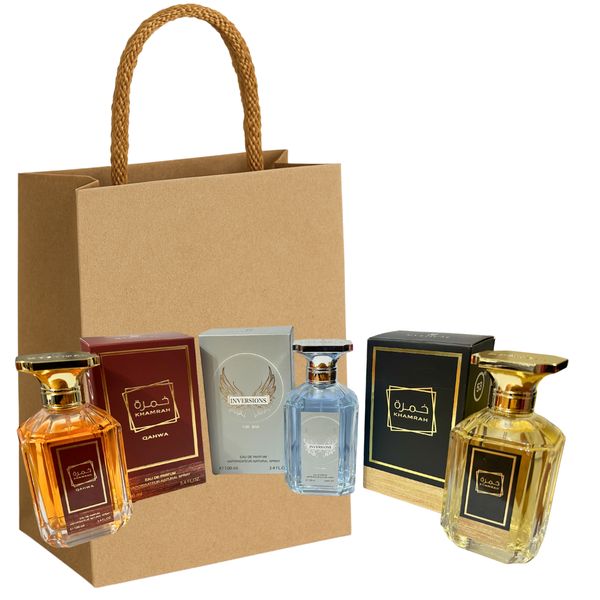 3 Men's Perfume Set - Inversions, Khamrah and Qahwa | EDP with Giftbag