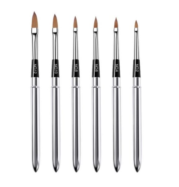 6 Piece Acrylic Nail Brush Set