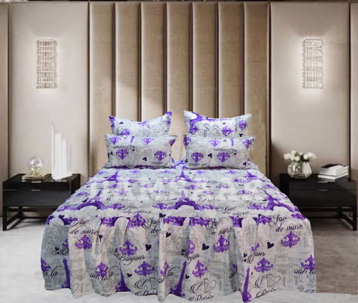 5 Pieces Bedspread blue white Buy Online in South Africa