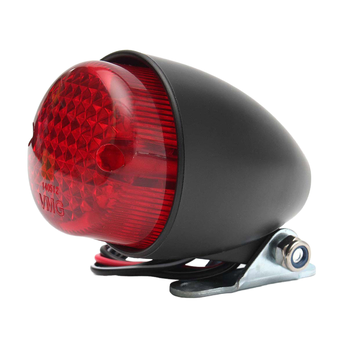 (Black 12V Motorcycle Rear Light LED Retro Metal Rear Brake Light ...