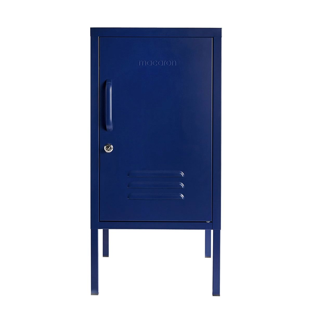 Steel Single Door Bedside Pedestal Shorty Storage Cabinet - Navy Blue ...