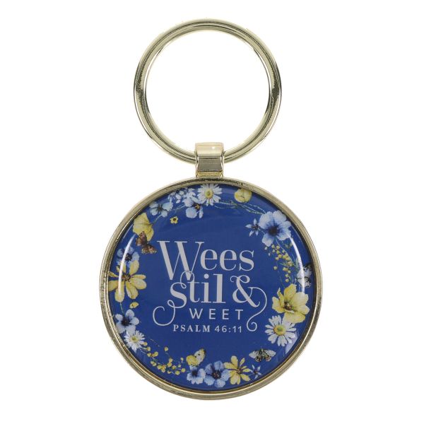 Metal Key Ring - Wees Stil en Weet