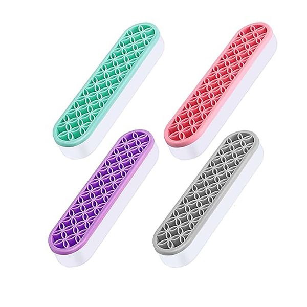 4Piece Silicone Makeup Brush Holder Painting Pen Brush Eyeliner Organizer