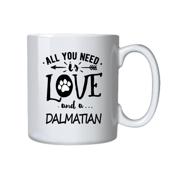 Dalmatian And Love Coffee Mug - Best Dalmatian Dog Owners Gift Idea for