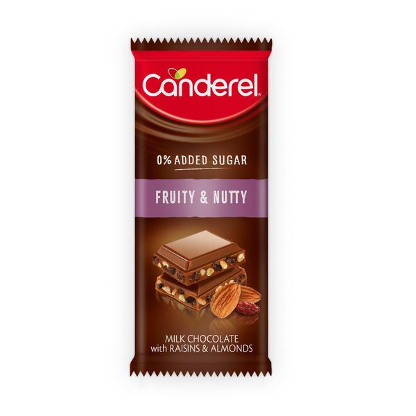 Canderel Chocolate Slab - Fruity &amp; Nutty - 100g