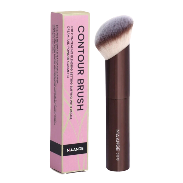 Professional Foundation Soft Fibre Brush Beveled Tubular Makeup Brush