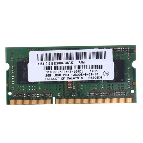 Ddr3 2Gb Laptop Memory Ram 1Rx8 Pc3-10600S 1333Mhz 204Pin Ram Green