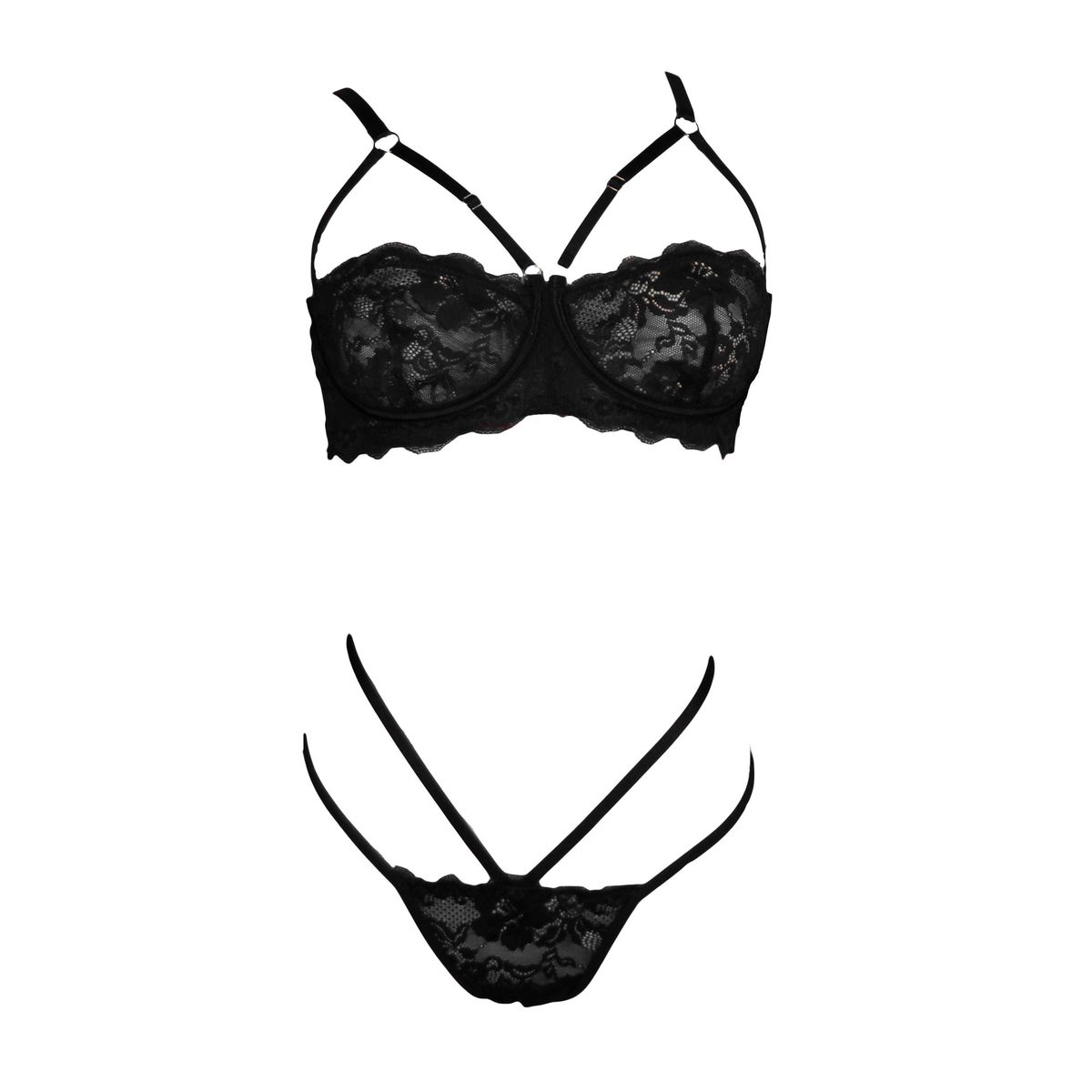 Adjustable Lace Bra and Thong Set | Shop Today. Get it Tomorrow ...