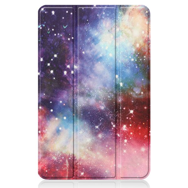 For Nokia T20 Painted Leather Tablet Case with 3-Fold Holder