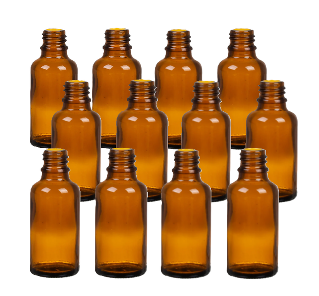 12 x 10ml Amber Aromatherapy Bottles
