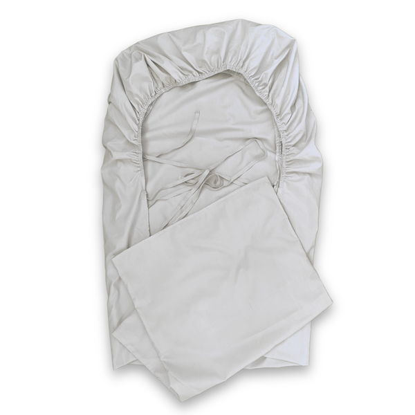 Light Grey Examination Bed Fitted Sheet and Pillowcase