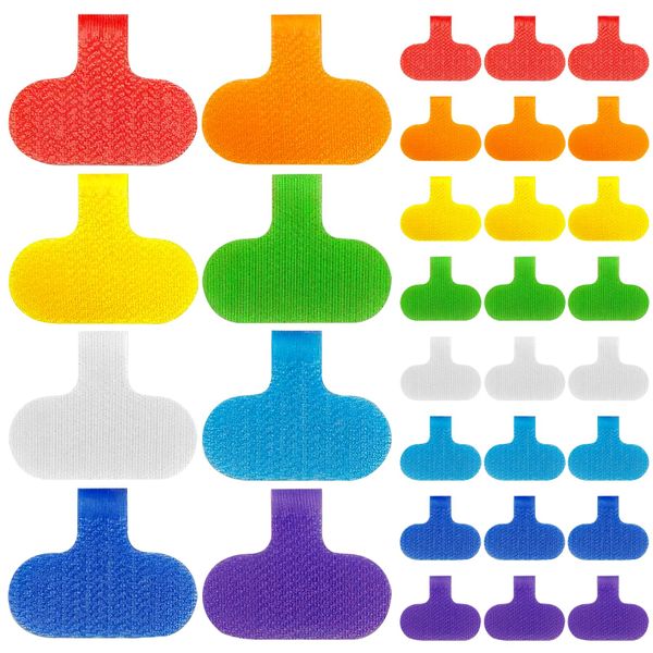32 Pcs Multi Color Durable Cable Lables with Writable Surface