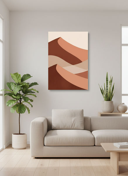Abstract Art Ready to Hang Contemporary Art - Terracotta Dune Abstract