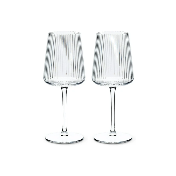 Nordic Inspired 550ml Stripe Wine Glasses - 2 Pack