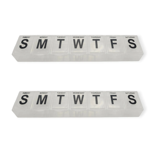 2-Pack Daily Transparent Pill Organisers