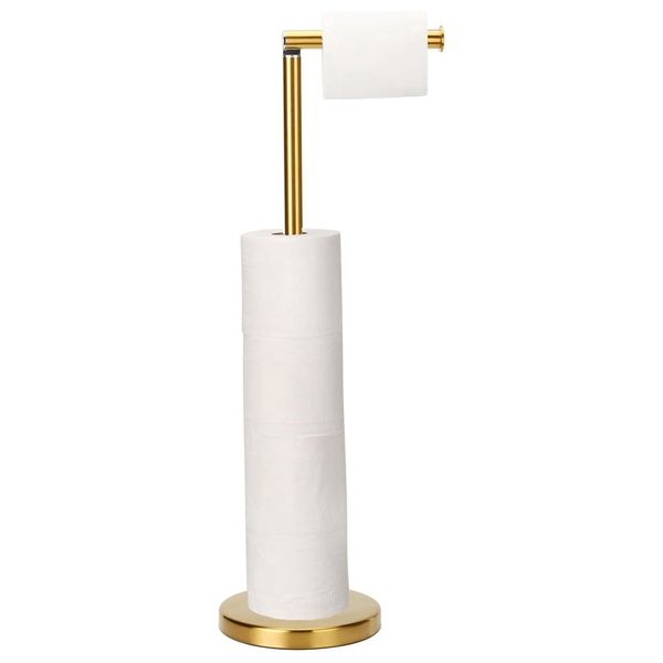 Toilet Paper Holder, Tissue Roll Holder Free Standing for Bathroom