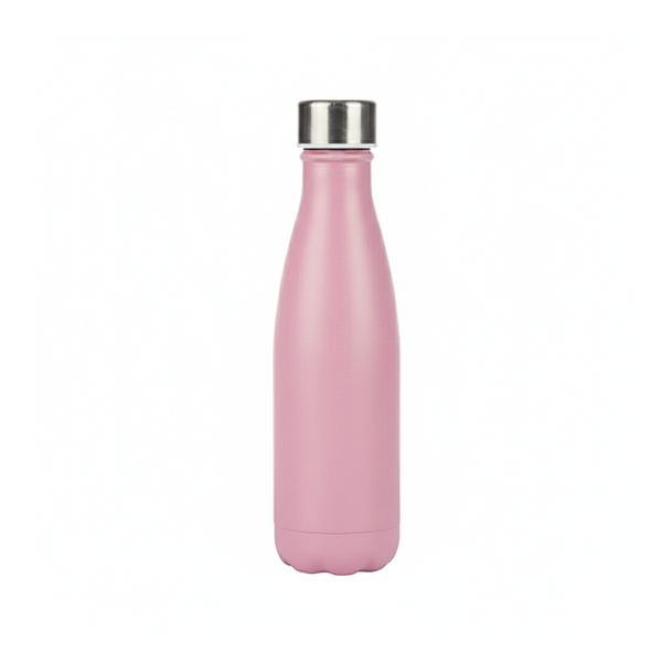 Stylish Pastel Pink Glass Water Bottle - 580ml
