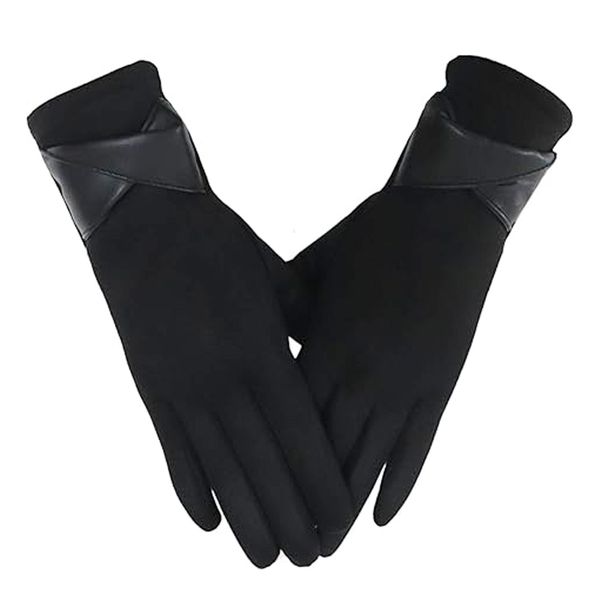 Warm Faux Suede Gloves for Women