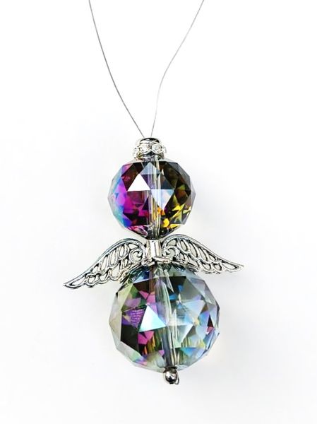 Multi Colour Crystal Angel Ornament or Sun Catcher or decorations