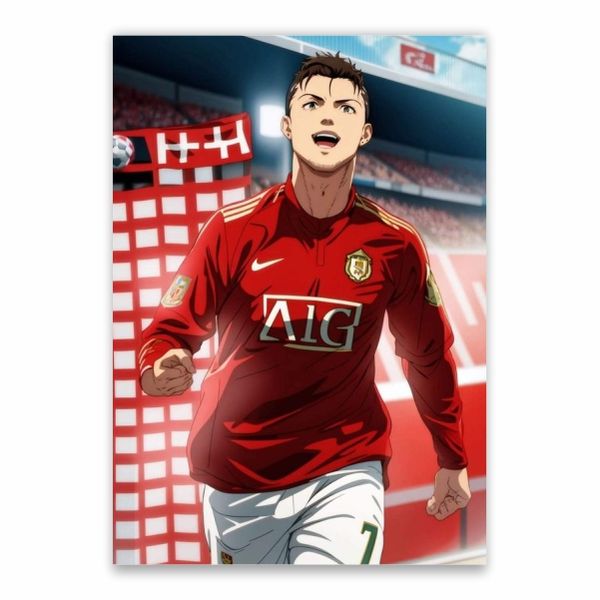 Ronaldo Man United Anime Poster - A1