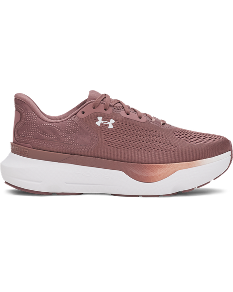 Under Armour Women's Infinite Pro 2 Road Running Shoes - Maroon Mist/White