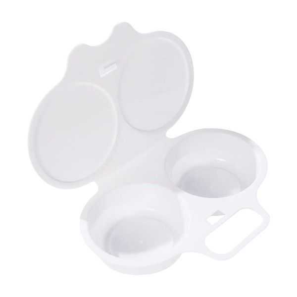 1 Piece - Double-Cavity Quick &amp; Healthy Egg Cooker - White
