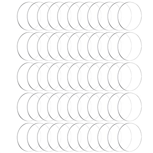 60 Pieces Thick Round Acrylic Sheets Circle Ornament Blanks (3 Inch)