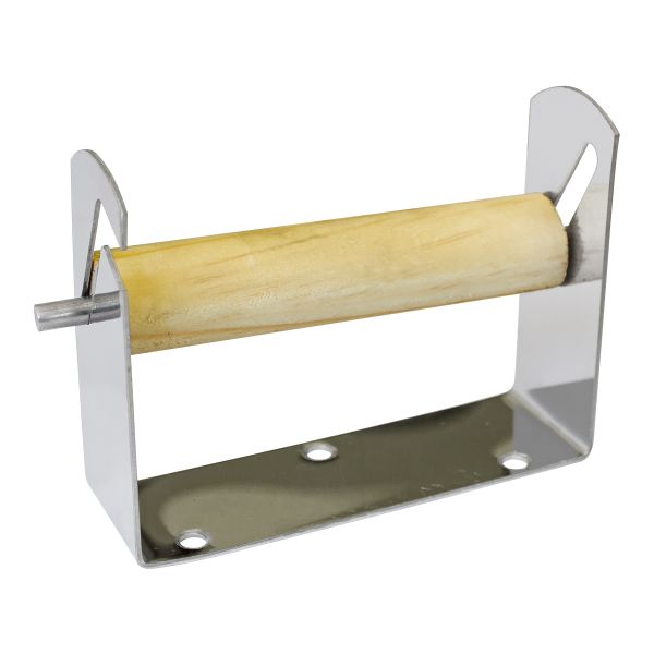 Toilet Roll Holder - Stainless Steel - Wooden Insert