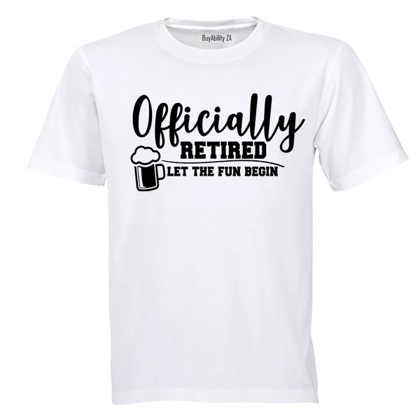 Officially Retired - Mens - T-Shirt - White