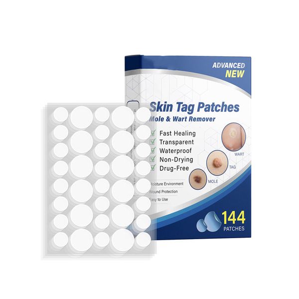 Skin Tag Patches Mole &amp; Wart Remover Clear skin label