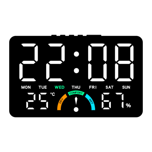 Home New Style Digital Alarm Clock With Temperature And Humidity YKR130