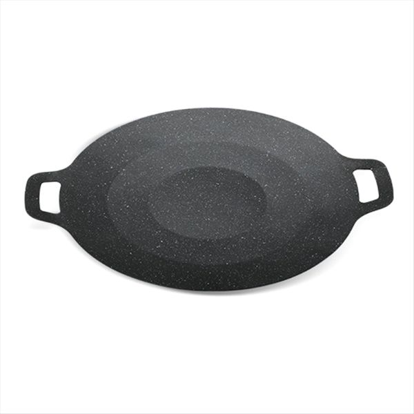 34CM Grill Pan Korean Round Non-Stick Barbecue Plate for Outdoor Travel Cam