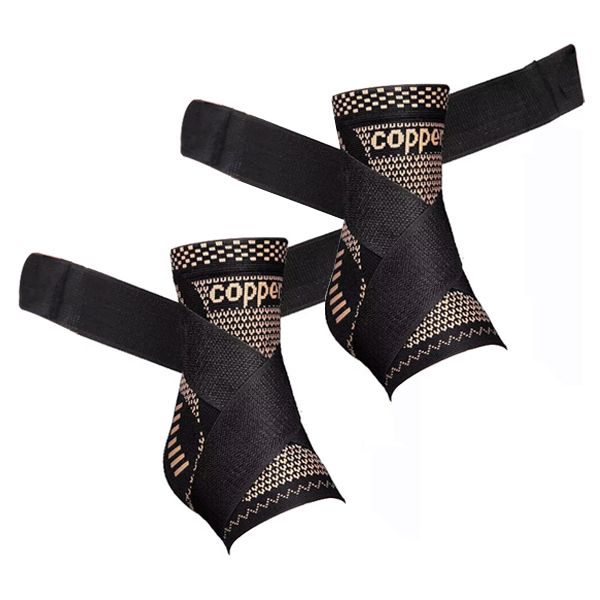 1 Pair Copper Ankle Brace,Plantar Fasciitis Sports,Ankle Compression Sleeve