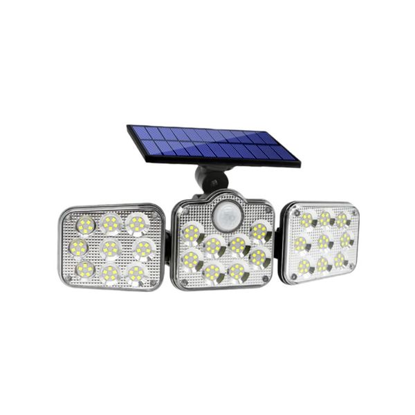 3 Head Outdoor Solar Sensor LED Light