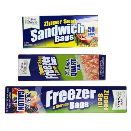 MultiPack Freezer Storage Bags Zip Seal Freezer Sandwich Bags