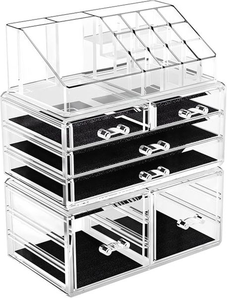 TISKO Makeup Organizer Jewelry Storage Case Display Box Storage Drawers