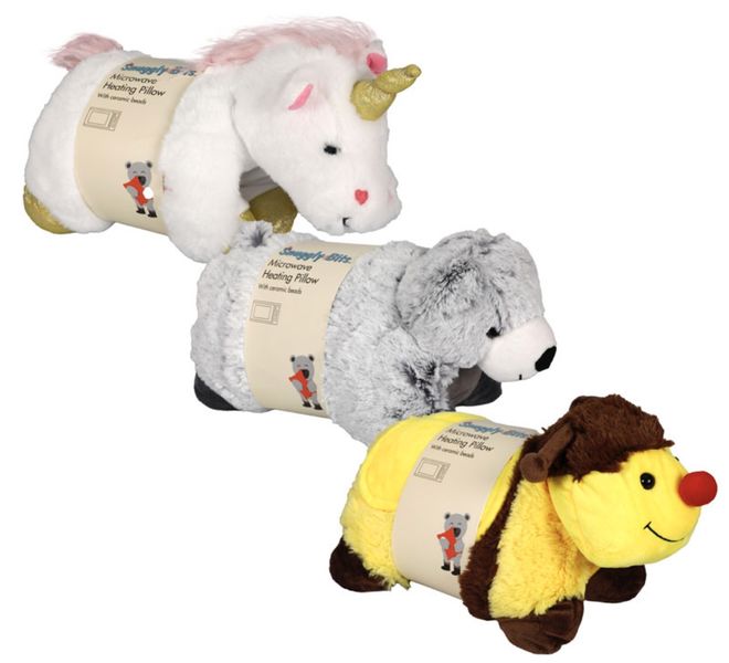 Kids Microwave Heating Pad Animal Fun - 3 Pack