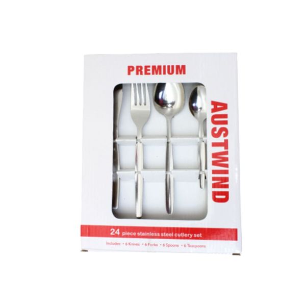 Stainless Steel Cutlery Set - 24 Piece