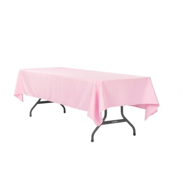 SAER 10 Seater Rectangular Short Pink Tablecloth