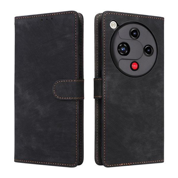 Flip Cases Compatible With Nubia Focus 2 5G Shockproof Leather Cover