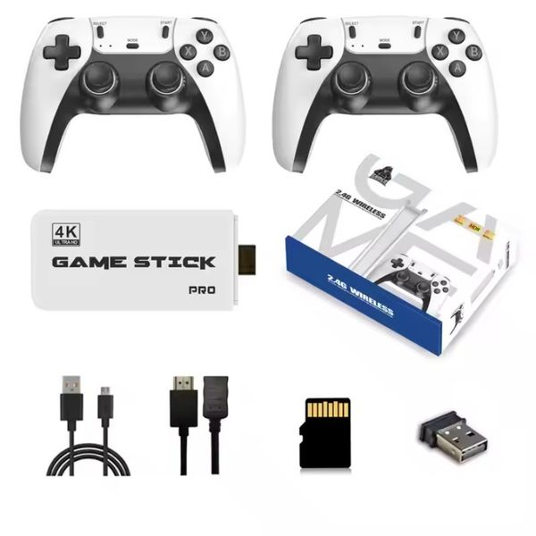 Wireless TV Game Stick Console With 2 Controllers Plug Play+128 GB SD Card