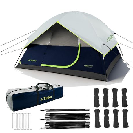 Topika 4-6People Camping Tent Dark Room Waterproof Quick Setup Family Tent Image